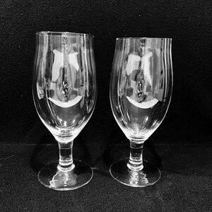 Kimura Crystal Water Goblets 12 oz Set of 2  Tulip Shape 7”